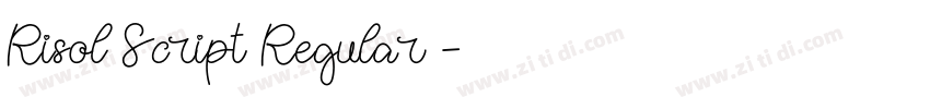 Risol Script Regular字体转换